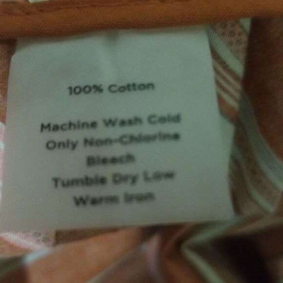 Talbots Orange Strip Skirt Sz 4 - Picture 6 of 6